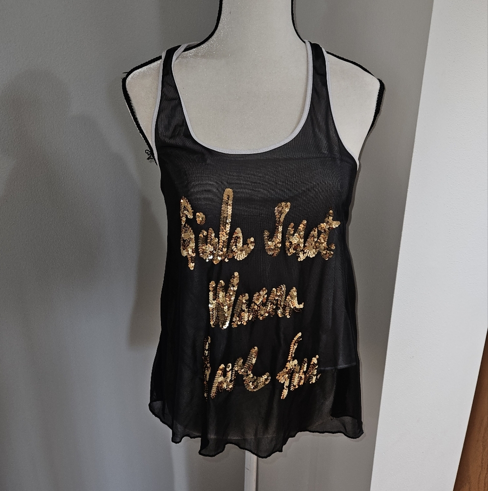 Black and Gold Women's Tank Top